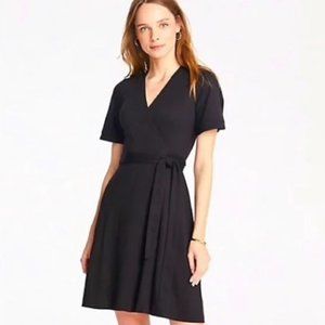 Ann Taylor LOFT Black Wrap Dress, Size 0P